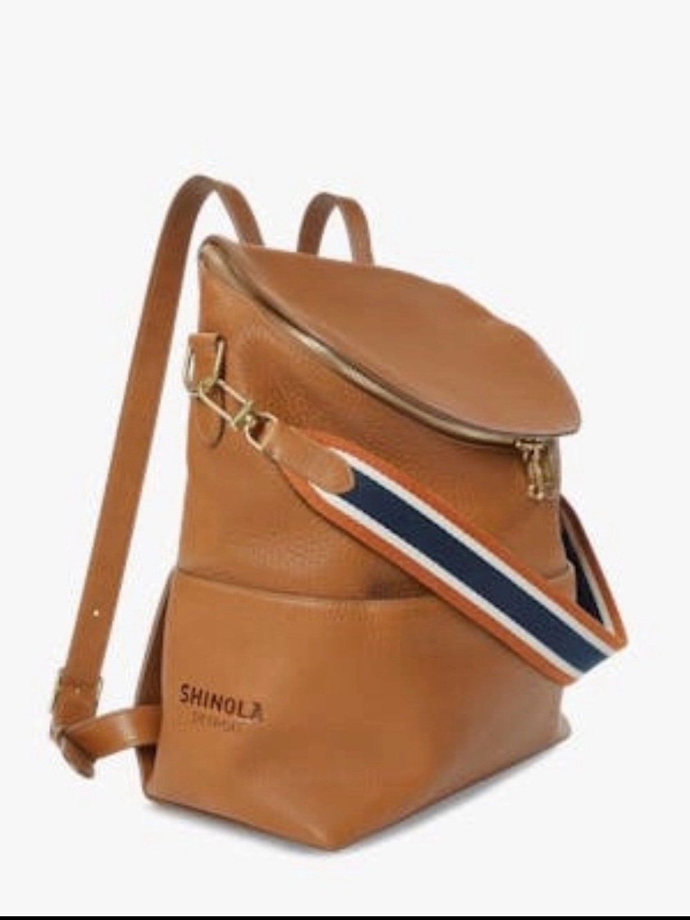Shinola leather backpack worn once